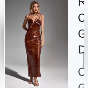 Catchall Champagne Dress size L.